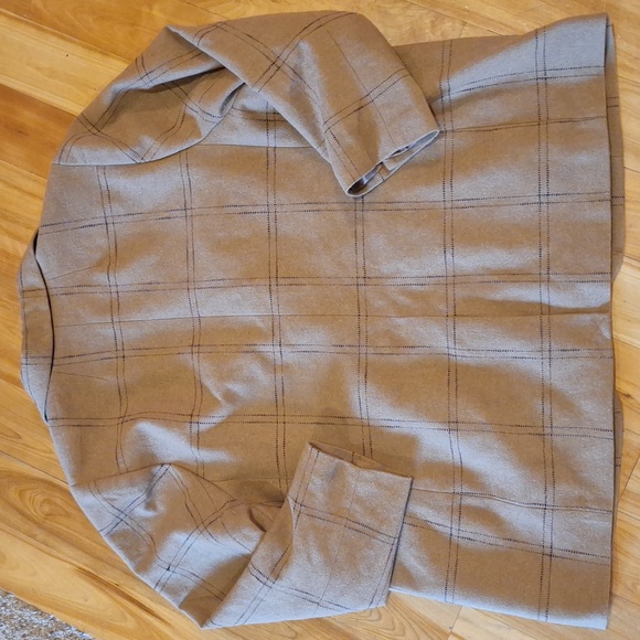 NWOT Madewell Larsen Blazer in Windowpane Plus Size 3X Black & Tan - Picture 11 of 12